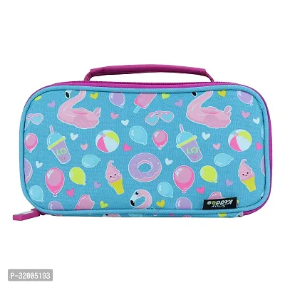 Multipurpose Pencil Case Swan Theme Light Blue