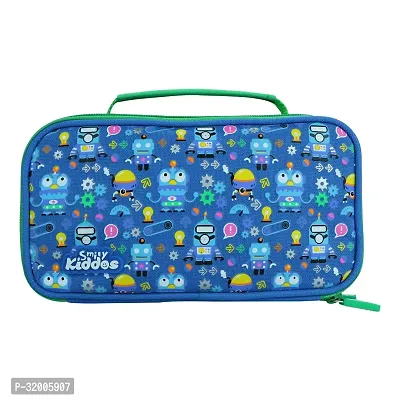 Multipurpose Pencil Case Crazy Robo Theme Blue