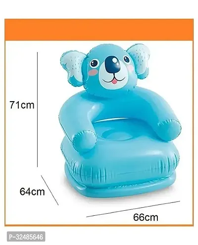 Premium Animal Blue Inflatable Chair With Air Pump For Kids And Babies.-thumb2