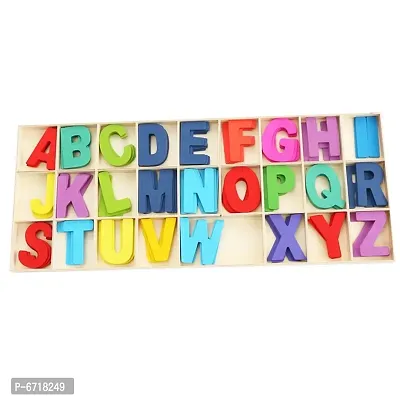 Wooden Colorful educational, learning and Montessori Preschool Alphabets toy for kids-thumb0