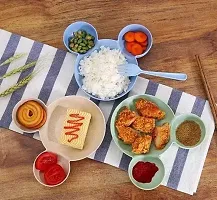 Plastic Unbreakable Eco Friendly Children Mickey Minnie Shaped Serving Food Plate.(3 Plate ,Birdfork ,3 Spoon ,3 Fork, Folding Glass)-thumb2