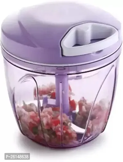 Multicolour  Vegetable  Fruit Chopper,  Manual Chopper, Hand Chopper, 2 IN 1 CHOPPER, 900 ML-thumb0