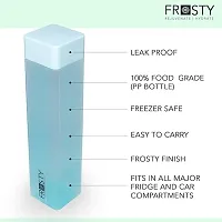 Frosty Unbreakable Water Bottle 1 Litre | Set of 6 | Plastic Water Bottle | Office Bottle | Gym Bottle | Home | Kitchen (Multicolour)-thumb1