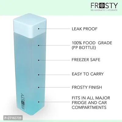 Frosty Unbreakable Water Bottle 1 Litre | Set of 6 | Plastic Water Bottle | Office Bottle | Gym Bottle | Home | Kitchen (Multicolour)-thumb2