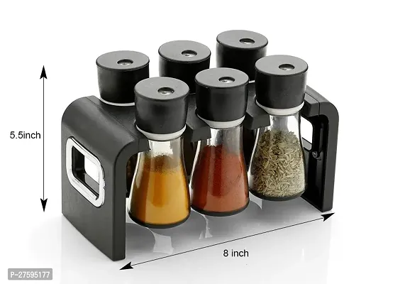 REVOLVING PLASTIC SPICE RACK MASALA ORGANISER (6 PCS)-thumb2