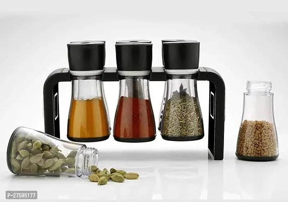 REVOLVING PLASTIC SPICE RACK MASALA ORGANISER (6 PCS)-thumb3