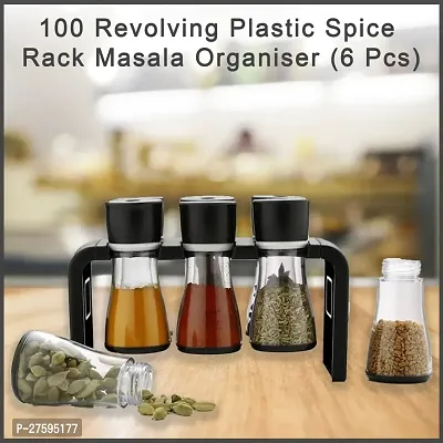 REVOLVING PLASTIC SPICE RACK MASALA ORGANISER (6 PCS)-thumb5