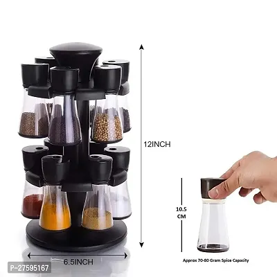 REVOLVING PLASTIC SPICE RACK MASALA ORGANISER (12 PCS )-thumb2