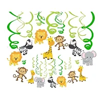 Jungle Theme Party Decoration 50 pcs set for Animal Theme Birthday Party Decorations, jungle ceiling hangings, animal hangings safari theme Birthday Theme, Forest Decoration-thumb1