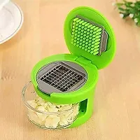 Aider Garlic Cutter Garlic Press Multi Functional Ginger Mashing Garlic CutterMini Chopper Garlic Chopper Peeler Slicer Mincer Cutter Crusher Dicer-Garlic Press-thumb1