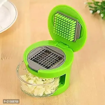 Aider Garlic Cutter Garlic Press Multi Functional Ginger Mashing Garlic CutterMini Chopper Garlic Chopper Peeler Slicer Mincer Cutter Crusher Dicer-Garlic Press-thumb2