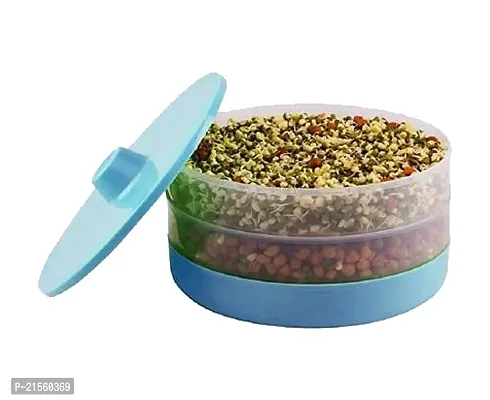 Pap Announcer Organic Home Making Fresh Sprouts Beans for Living Healthy Life, Sprout Maker 2 Bean Bowl (Colour May Be Vary) - 1200 ml Plastic Sprout Maker (Multicolour)-thumb2