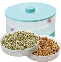 Aider Organic Home Making Fresh Sprouts Beans for Living Healthy Life, Sprout Maker 2 Bean Bowl (Colour May Be Vary) - 1200 ml Plastic Sprout Maker Box (Multicolour)-thumb1