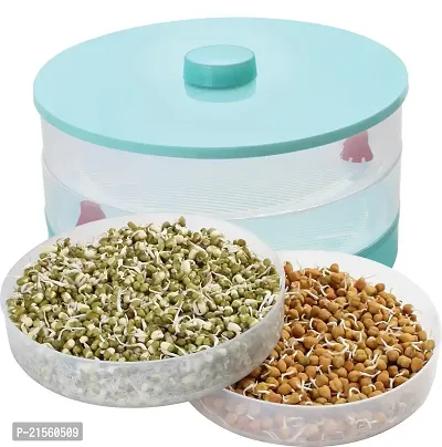 Aider Organic Home Making Fresh Sprouts Beans for Living Healthy Life, Sprout Maker 2 Bean Bowl (Colour May Be Vary) - 1200 ml Plastic Sprout Maker Box (Multicolour)-thumb2