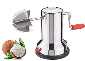 Aider Stainless Steel Coconut Scraper with Vacuum Base, Coconut Grater Machine, Coconut Crusher Manual Hand Roller, Coconut Chopper for Kitchen, Coconut Scrapper Tool(Multi Color) (Pack of 1)-thumb4