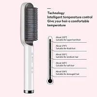 PAP Hair Straightener Comb Brush For Men  Women  Girls, Hair Straightening and Smoothing Comb, Electric Straightener with 5 Temperature Control, Electric Hair Brush, Straightener, Straight Comb-thumb1