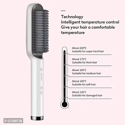 PAP Hair Straightener Comb Brush For Men  Women  Girls, Hair Straightening and Smoothing Comb, Electric Straightener with 5 Temperature Control, Electric Hair Brush, Straightener, Straight Comb-thumb2