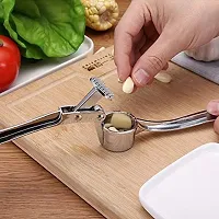 Aider Garlic Press Mincer Ginger Crusher Peeler Squeezer Heavy Duty Zinc Alloy Garlic Presser Chopper Professional Food Prep Grade Dishwasher Safe Easy to Clean-thumb1