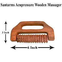 Santarms Handmade Acupressure Wooden Massager(8x15x3) [Brown Colour] Pain Stress Relief-grahpravesham Item-grah pravesh Gift- use as a Gift-thumb1