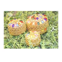 Chauhan Handcrafted Gifting Sindoor Moti Dibbi | Kumkum Box Gift Fancy | Decoration Gift Box | Decoration Box for Gift  Fancy Sindoor Box | Sindoor Dibbi (Size S, M, L)-thumb1