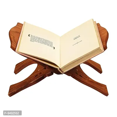 santarms wooden holy Quran sharif book reading holder rihal stand foldable | handmade holy quraan books folding wood craft rehal stand best kuran shelf rahel stand items wedding gifts for bride book d-thumb0
