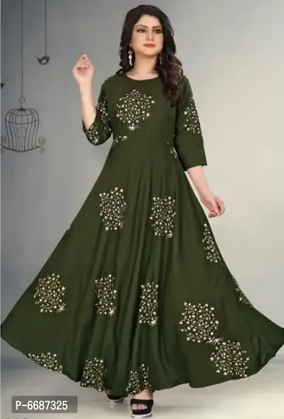 Alluring Rayon Long Dress For Women