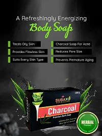 SUBAXO Charcoal Bath Soap(100 g Each, Pack Of 2) And Red Onion Herbal Hair Wash(120ml) Combo-thumb1