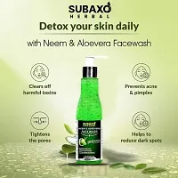 SUBAXO Charcoal Bath Soap(100 g Each, Pack Of 2) And Neem Aloe vera Face Wash (200ml)-thumb3