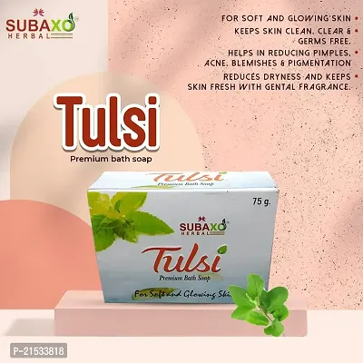 SUBAXO Tulsi Bath Soap | Premium Bath Soap for Glowing Skin (75g Each, Pack Of 9)-thumb4