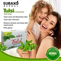 SUBAXO Tulsi Bath Soap | Premium Bath Soap for Glowing Skin (75g Each, Pack Of 2)-thumb1
