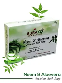 SUBAXO Neem  Aloevera Ayurvedic Bath Soap (75 g Each, Pack Of 2) And Neem Herbal | Anti Acne| Oil Control | Refreshing| Face Wash(100ml) For Women  Men-thumb4