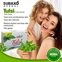 SUBAXO Tulsi Bath Soap | Premium Bath Soap for Glowing Skin (75g Each, Pack Of 4)-thumb1