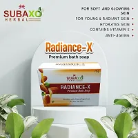 SUBAXO SUBAXO Radiance-x Bath Soap | With Almond  Sandalwood | Ayurvedic Beauty Soap for Soft  Glowing Skin | (75g Each, Pack Of 9)-thumb2