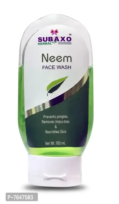SUBAXO Neem Herbal Face Wash | Nourishes Skin  Prevent Impurities (100ml)-thumb0