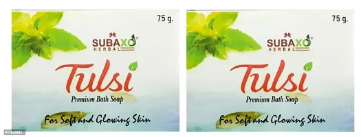 SUBAXO Tulsi Bath Soap | Premium Bath Soap for Glowing Skin 2 Pc Each 75 G-thumb0