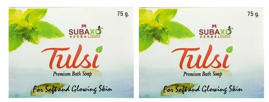 SUBAXO Tulsi Bath Soap | Premium Bath Soap for Glowing Skin 2 Pc Each 75 G