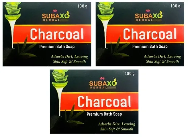 Combo Pack Of SUBAXO Charcoal Bath Soap Deep Cleaning