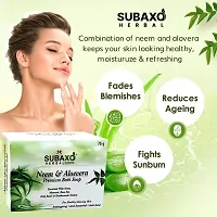 Subaxo Herbal Neem and Aloevera Premium Bath Soap 6 Pc each 75 G-thumb1