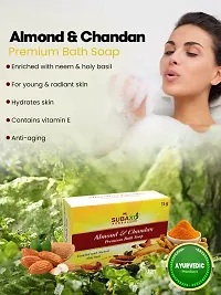 Subaxo Herbal Almond and Chandan Soap 2 Pc And Neem and Aloevera Premium Beauty Bath Soap Each Of 75 G-thumb3