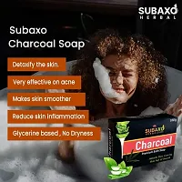 Subaxo Herbal Almond and Chandan 4 Pc Each 75 G and Charcoal Soap 4 Pc Each 100 G-thumb1