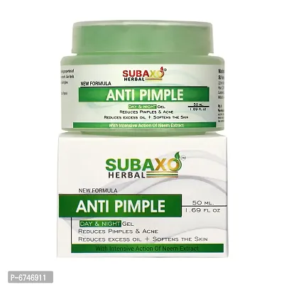 Subaxo Herbal Day-Night Face Gel //Anti Pimple//Anti Acne // Oil Control// Skin Glowing// Soft  Smooth Skin // 50 ML