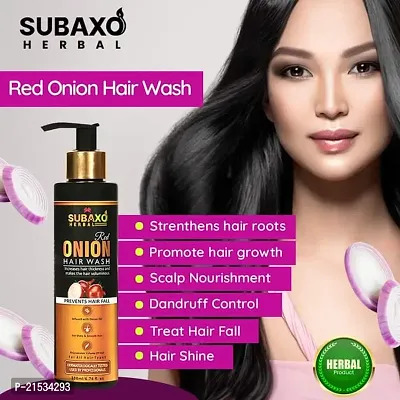 SUBAXO Radiance-x Premium Bath Soap(75 g Each,Pack Of 2) And Red Onion Herbal Hair Wash-Anti Hair Fall Premium Shampoo(200ml)-thumb3
