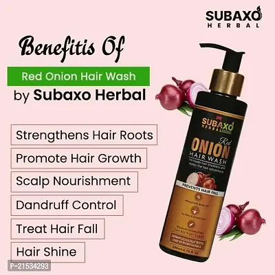 SUBAXO Radiance-x Premium Bath Soap(75 g Each,Pack Of 2) And Red Onion Herbal Hair Wash-Anti Hair Fall Premium Shampoo(200ml)-thumb4