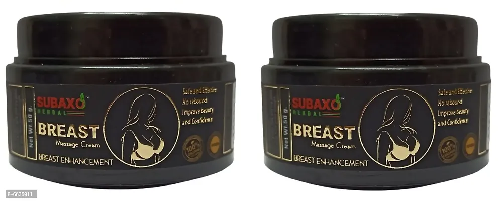 Subaxo Herbal Ayurvedic Breast Massage Cream For Women,Pack Of 2 , Each 50 G, //Ayurvedic Formula// No Side Effects // Enlargement // Firmness // UpLift // long Lasting Results