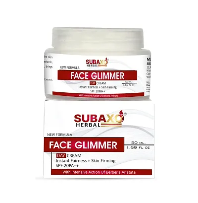 SUBAXO Face Glimmer Herbal Cream | Instant Fairness | Sunscreen  Skin Firming Day Cream (50ml)