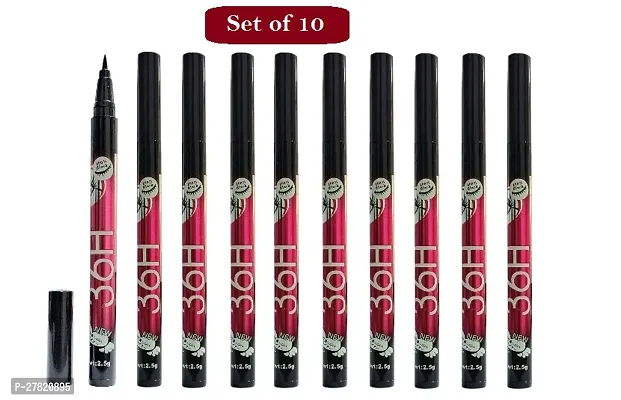 Subaxo  Beauty Water  Smudge Proof 36 Hour Long Lasting Liquid EyeLiner Pack of 10,Eyeliner Mascara,Eyelashes Eye Liner-thumb0