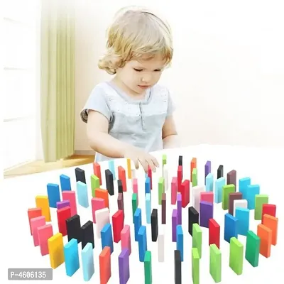 Colorful Wooden Domino Set for Kids / Colourful Wooden Dominos Toyhellip; (120 Pcs)-thumb3