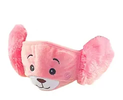 PRIONSA Plush Warm Winter Earmuff Masks For Kids - Random Designs - Pack of 1 - Pink-thumb2