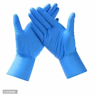 4 Pairs Latex Rubber Powder Free Nitrile Gloves for Household Work And Hair Dye-thumb0