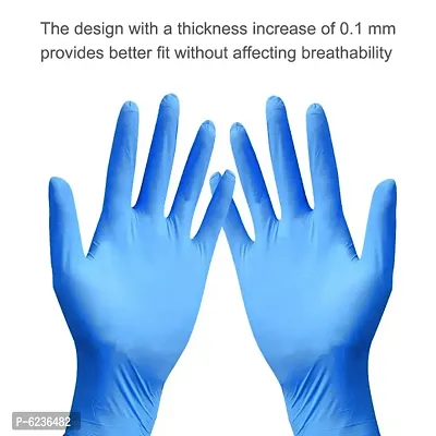4 Pairs Latex Rubber Powder Free Nitrile Gloves for Household Work And Hair Dye-thumb2